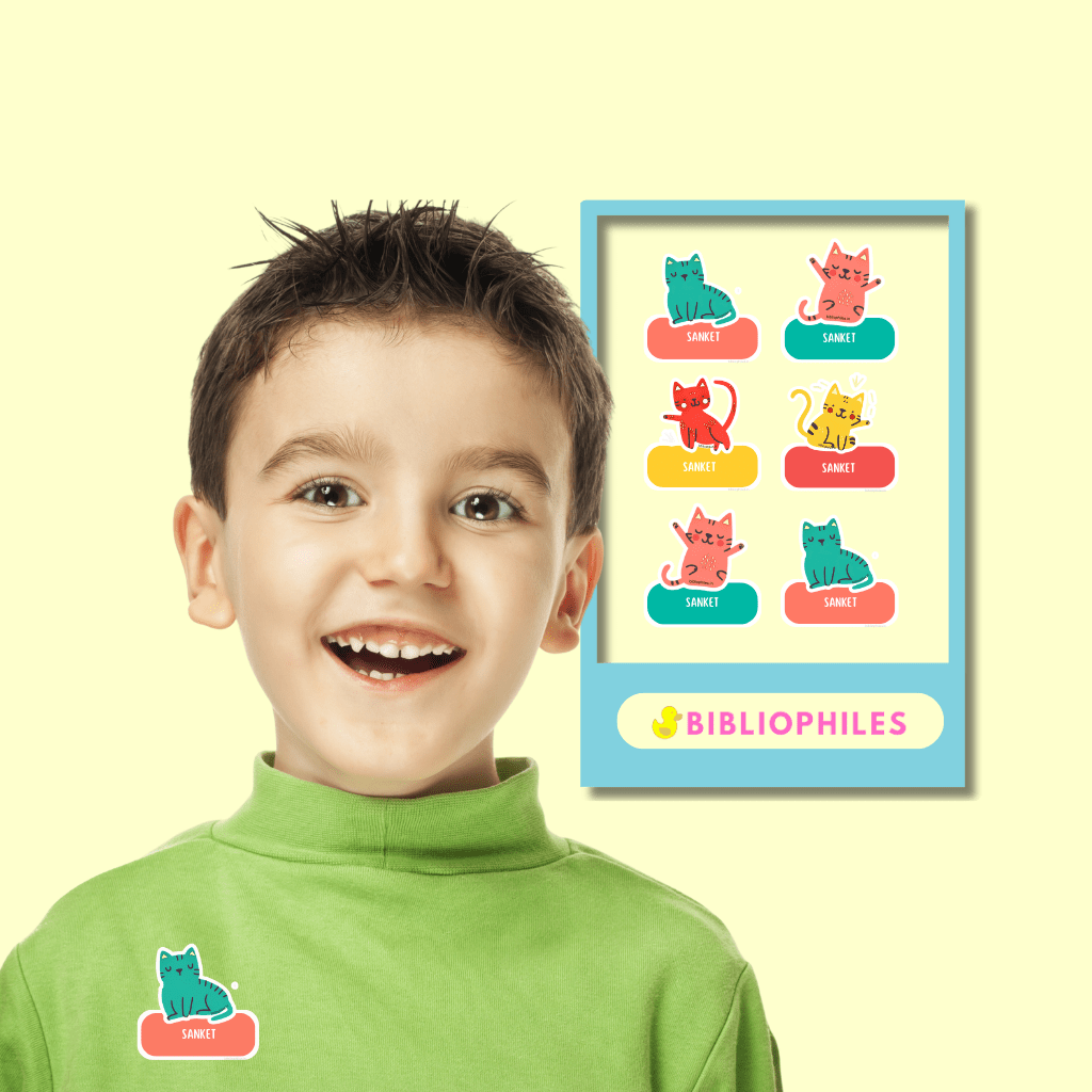 Clothes Shape Personalized Stickers Kitty Cats - Bibliophiles