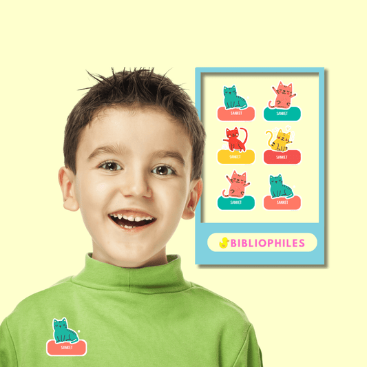 Clothes Shape Personalized Stickers Kitty Cats - Bibliophiles