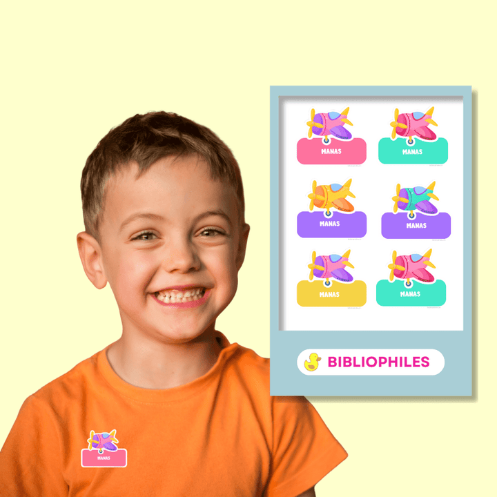 Clothes Shape Personalized Stickers Planes - Bibliophiles