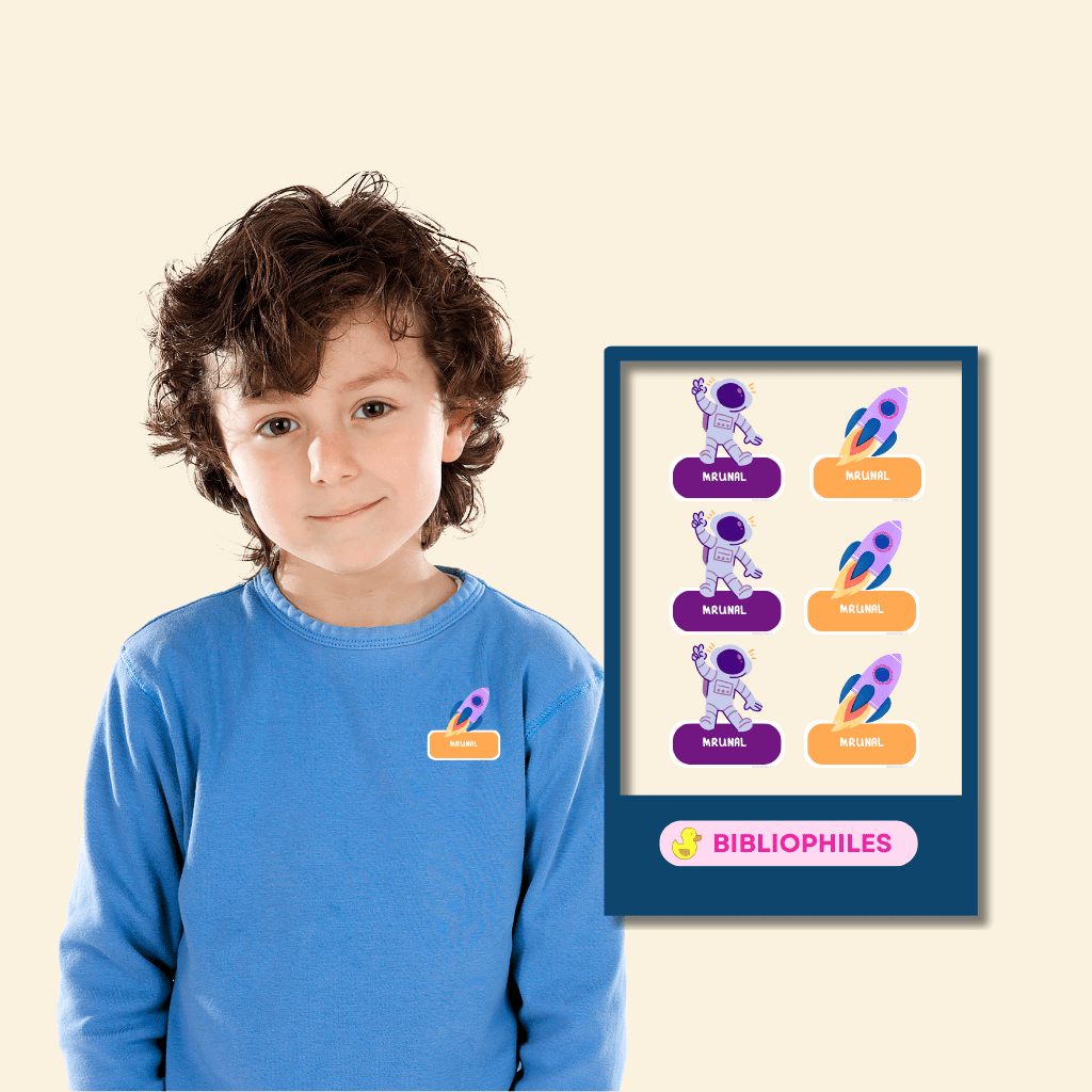 Clothes Shape Personalized Stickers Space - Bibliophiles