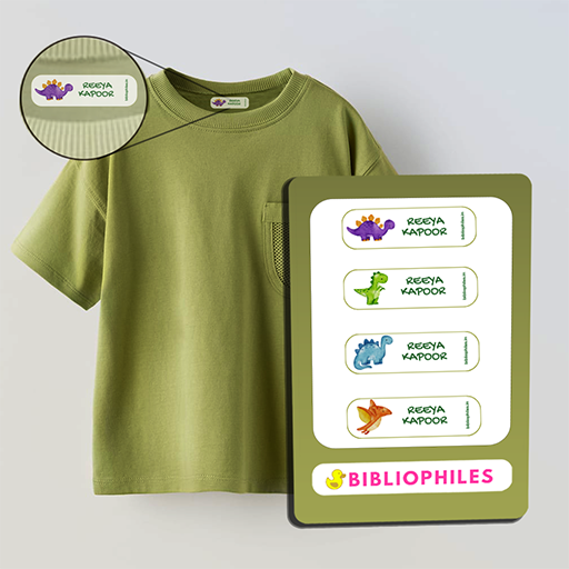 Dinosaur Personalized Clothes Stickers