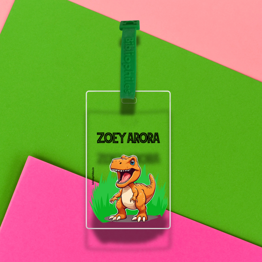 Luggage Tag - Dinosaur (Transparent Tag)