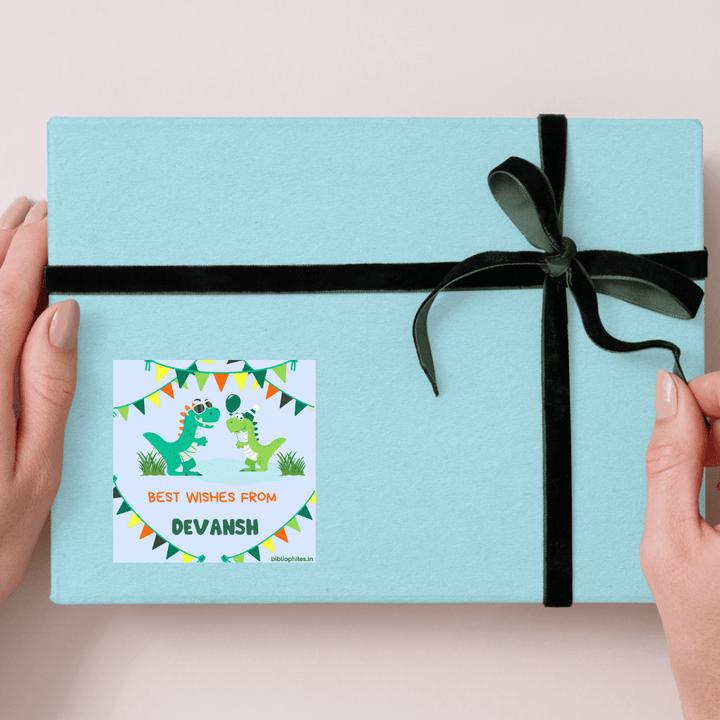 DinoShow Personalised Gift Tag Stickers - Bibliophiles