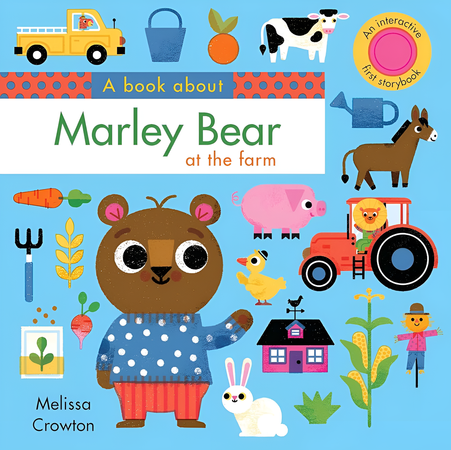 A book about Marley Bear at the farm