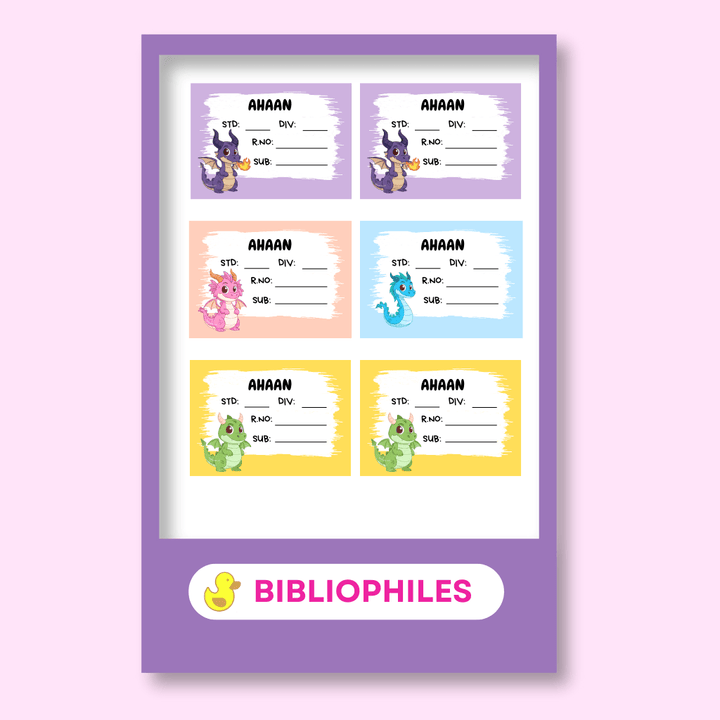 Dragon Book Labels | Personalised Dragon Labels - Bibliophiles