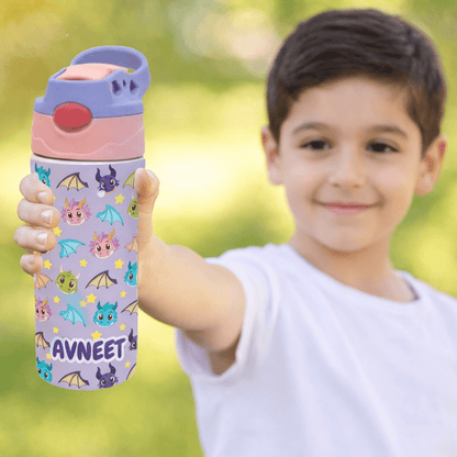 Dragon Personalised Water Bottle (Dragon - Purple) - Bibliophiles