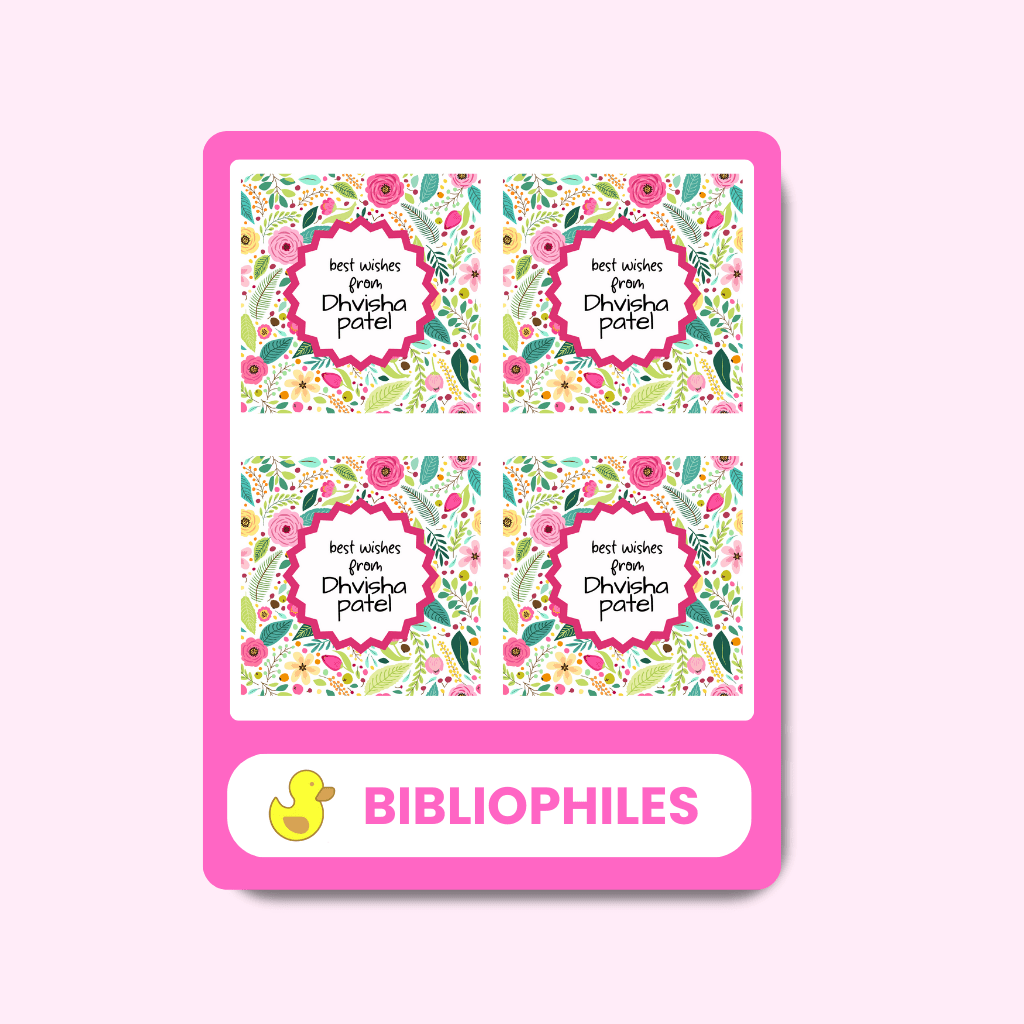 Flowers Personalised Gift Tag Stickers - Bibliophiles