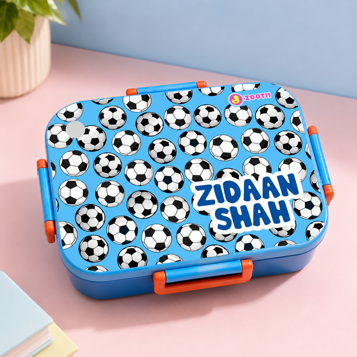 Premium Bento Lunch Box - Football Blue