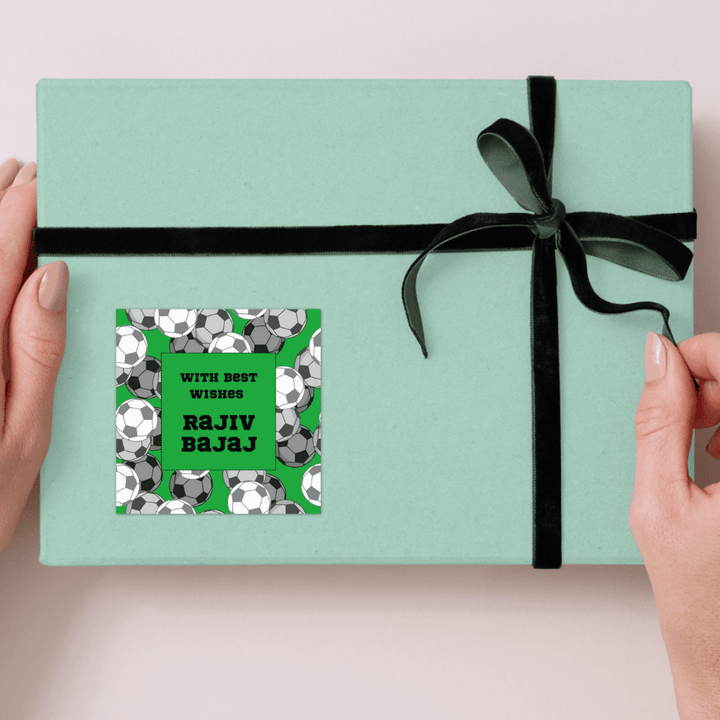 Football Personalised Gift Tag Stickers - Bibliophiles