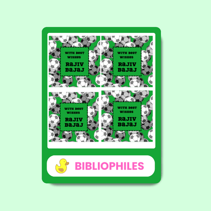 Football Personalised Gift Tag Stickers - Bibliophiles