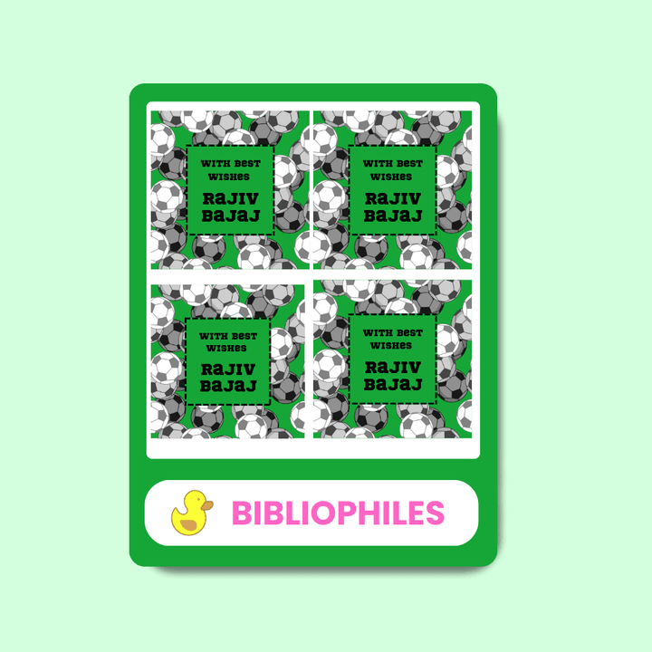 Football Personalised Gift Tag Stickers - Bibliophiles