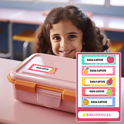 Fruits Customized Waterproof Labels - Bibliophiles