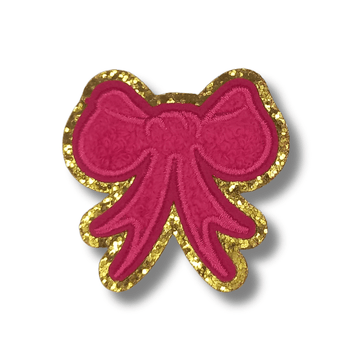 Funky iron on bow patches for kids
