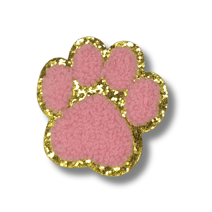 Funky iron on paws patches for kids