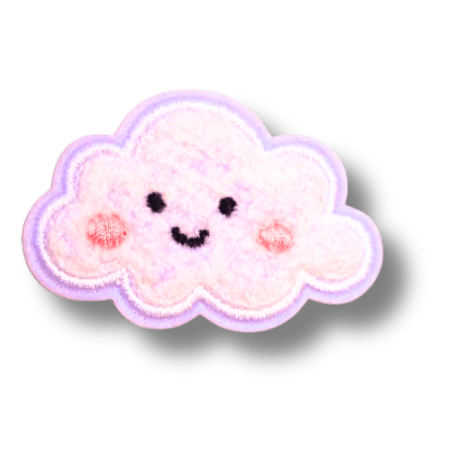 Funky Iron on Patches - Smiley Cloud - Bibliophiles