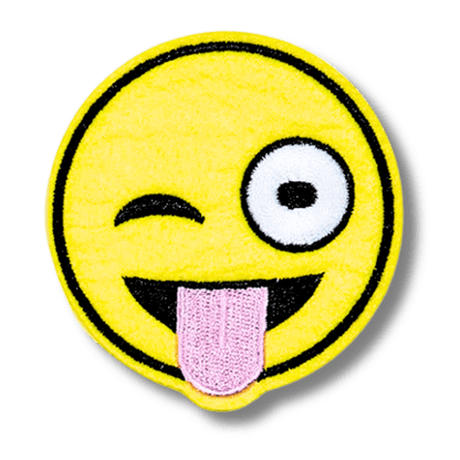 Funky Iron on Patches - Smiley - Bibliophiles