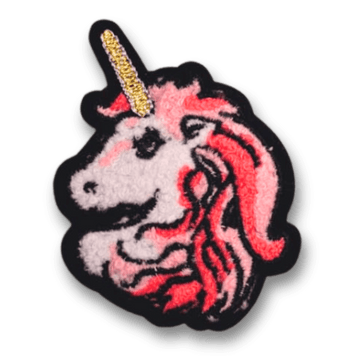 Funky Iron on Patches - Unicorn - Bibliophiles