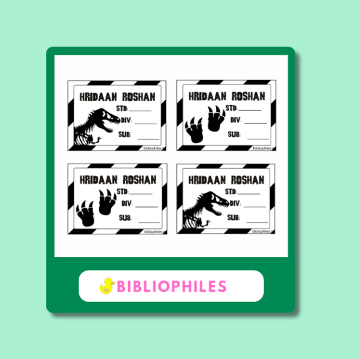 Jurassic Book Labels | Personalised Premium Labels - Bibliophiles