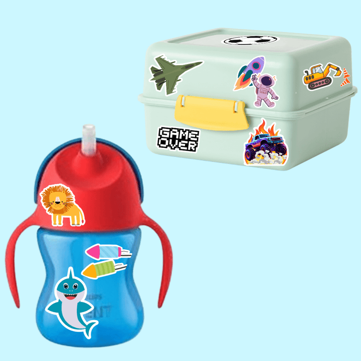 Kids 3D Stickers Set (Large) - Adventure - (Pack of 9 Stickers) - Bibliophiles