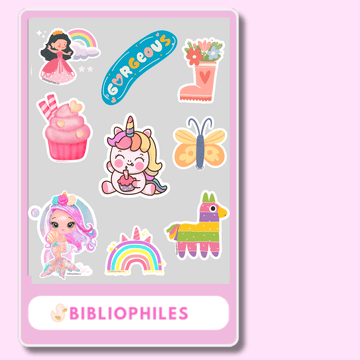 Kids 3D Stickers Set (Large) - Mystical - (Pack of 9 Durable Stickers) - Bibliophiles
