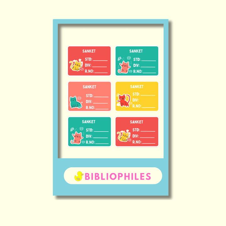 Kitty Cats Book Labels | Personalised Kitty Cats Labels - Bibliophiles