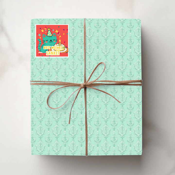 Kitty Cats Personalised Gift Tag Stickers - Bibliophiles