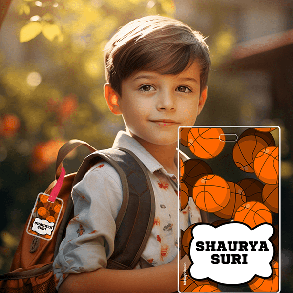 Luggage Tag - Basketball (Transparent Tag) - Bibliophiles
