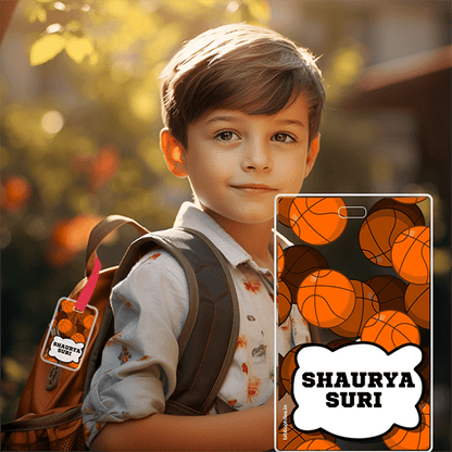 Luggage Tag - Basketball (Transparent Tag) - Bibliophiles