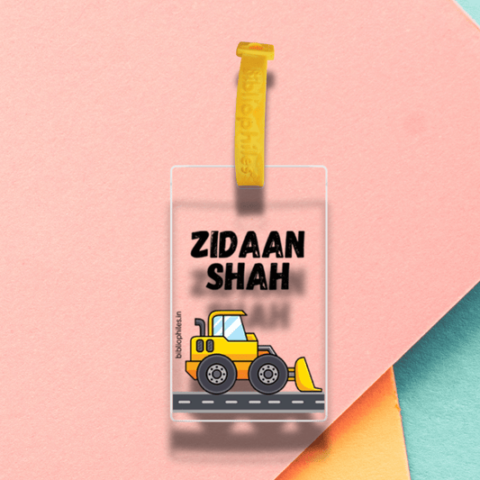 Luggage Tag - Construction (Transparent Tag) - Bibliophiles
