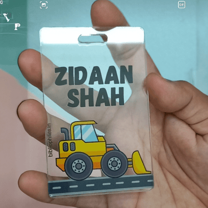Luggage Tag - Construction (Transparent Tag) - Bibliophiles