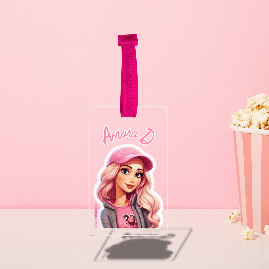Luggage Tag - Cute Girl (Transparent Tag) - Bibliophiles