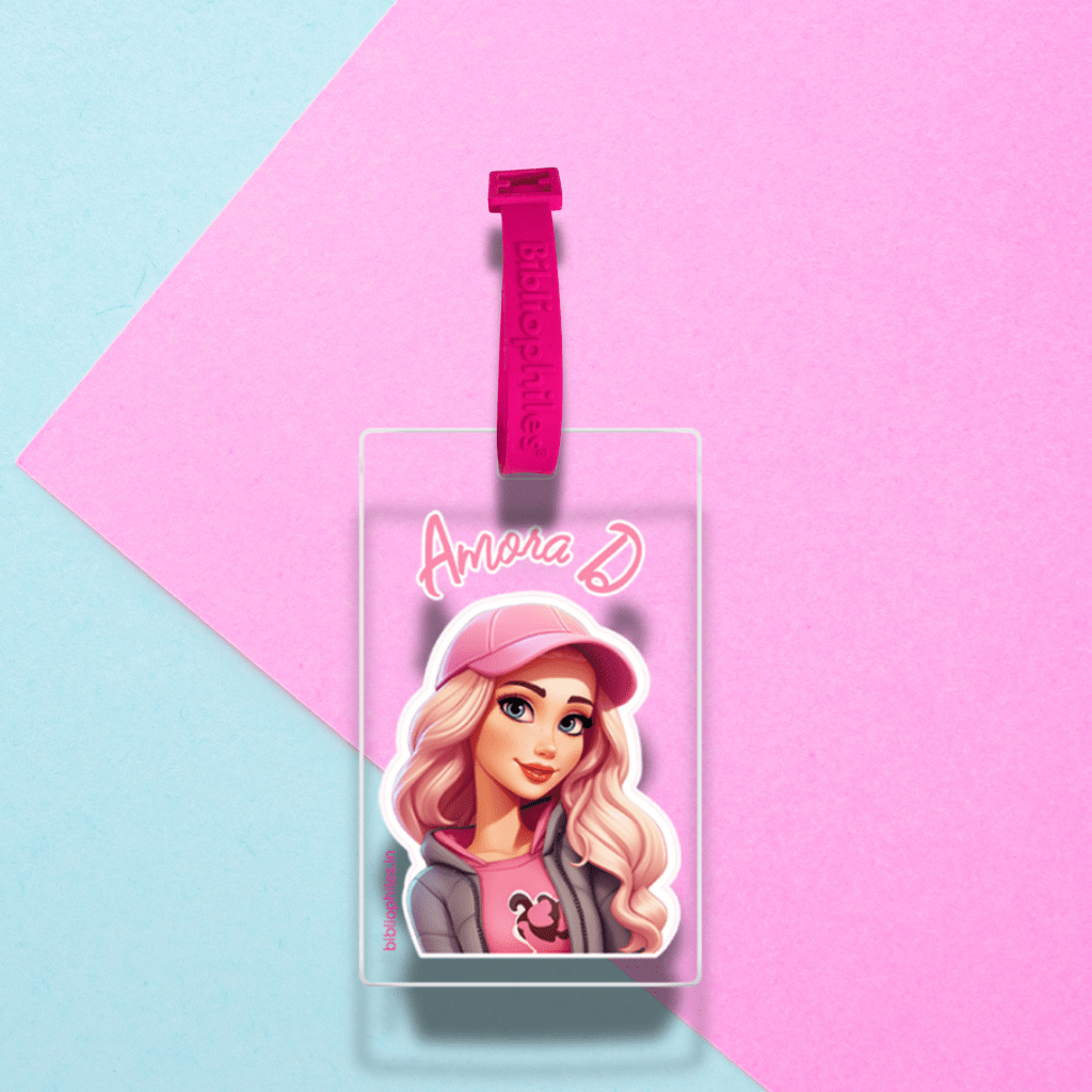Luggage Tag - Cute Girl (Transparent Tag) - Bibliophiles