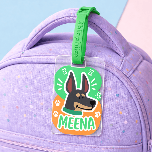 Luggage Tag - Doberman (Transparent Tag) - Bibliophiles