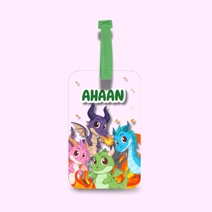 Luggage Tag - Dragon (Transparent Tag) - Bibliophiles