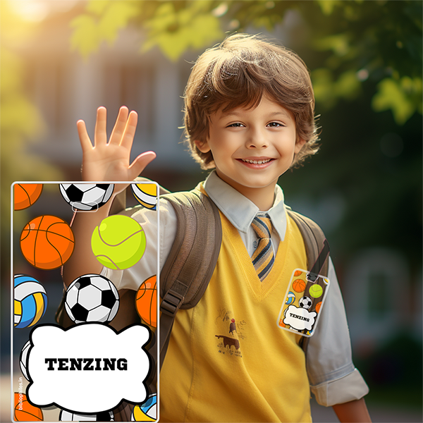 Luggage Tag - Football (Transparent Tag) - Bibliophiles