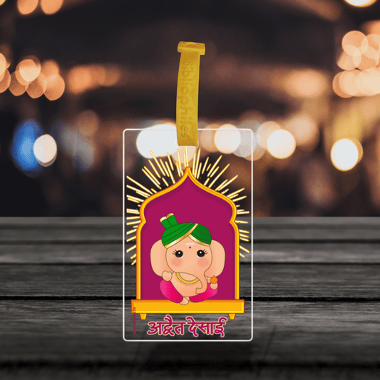 Luggage Tag - Ganesha (Transparent Tag) - Bibliophiles