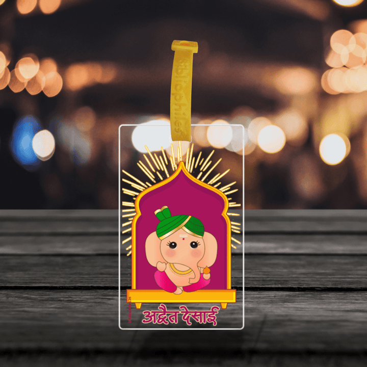 Luggage Tag - Ganesha (Transparent Tag) - Bibliophiles