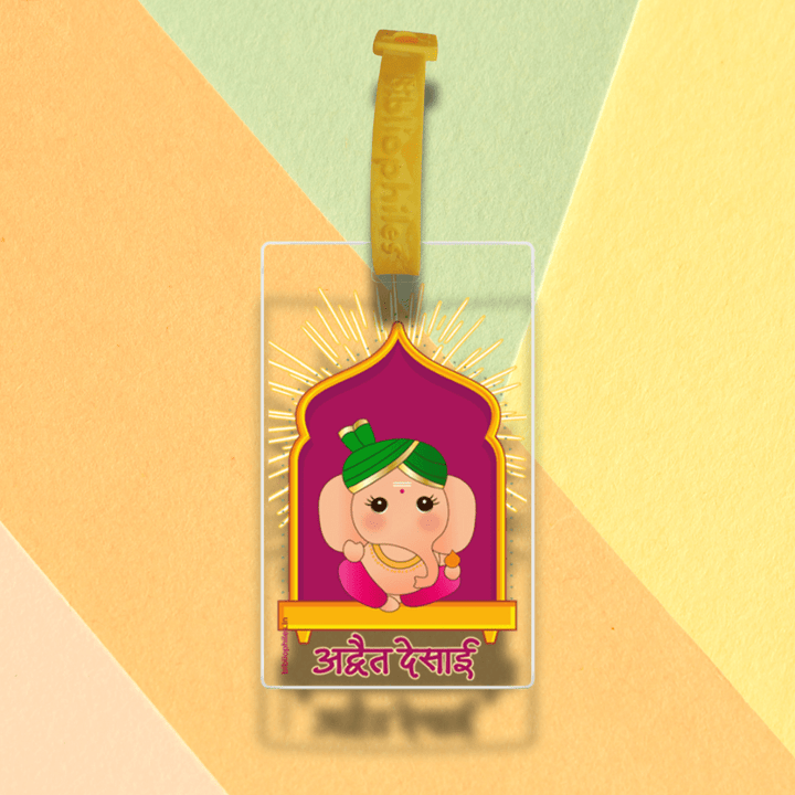 Luggage Tag - Ganesha (Transparent Tag) - Bibliophiles