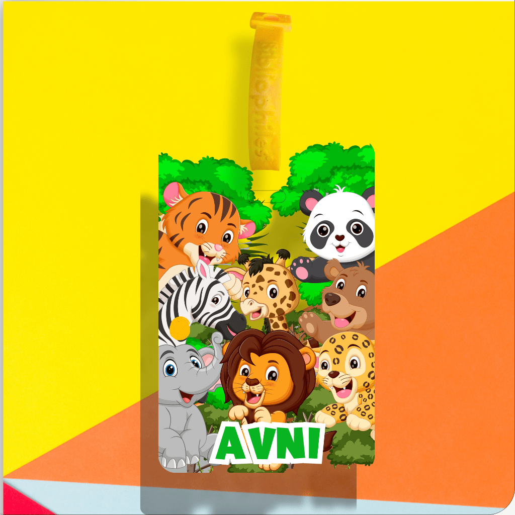 Luggage Tag - Jungle (Transparent Tag) - Bibliophiles