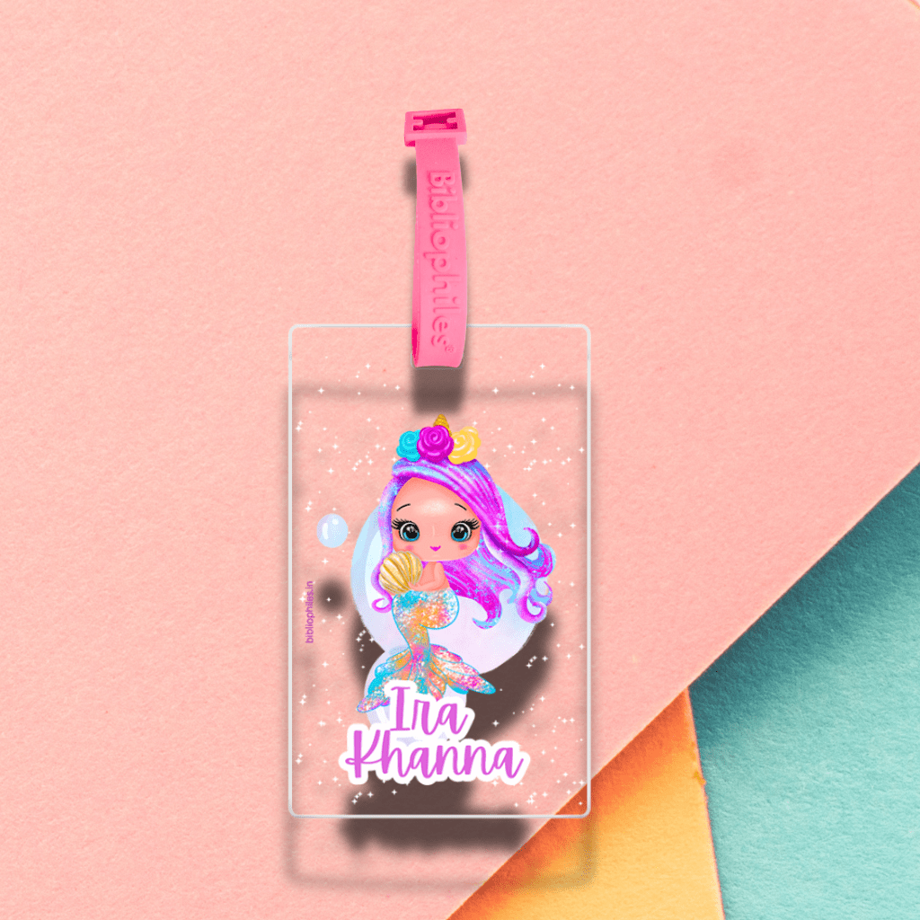 Luggage Tag - Mermaid (Transparent Tag) - Bibliophiles