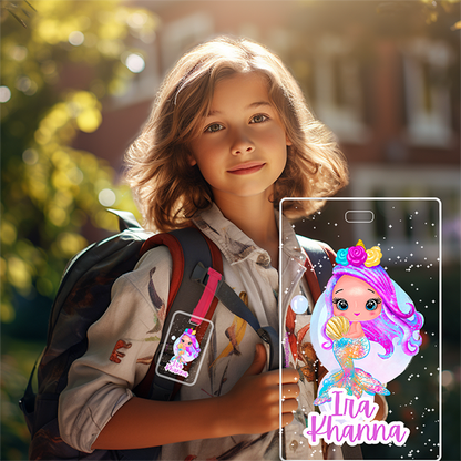 Luggage Tag - Mermaid (Transparent Tag) - Bibliophiles
