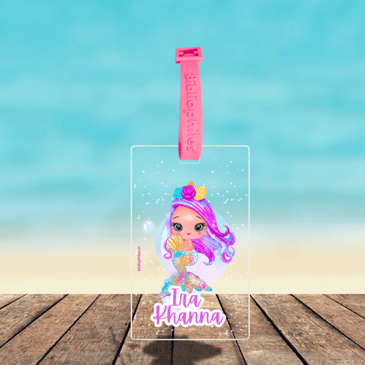 Luggage Tag - Mermaid (Transparent Tag) - Bibliophiles