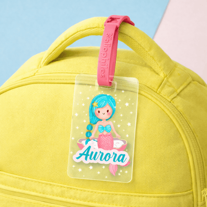 Luggage Tag - Pacific Mermaid (Transparent Tag) - Bibliophiles