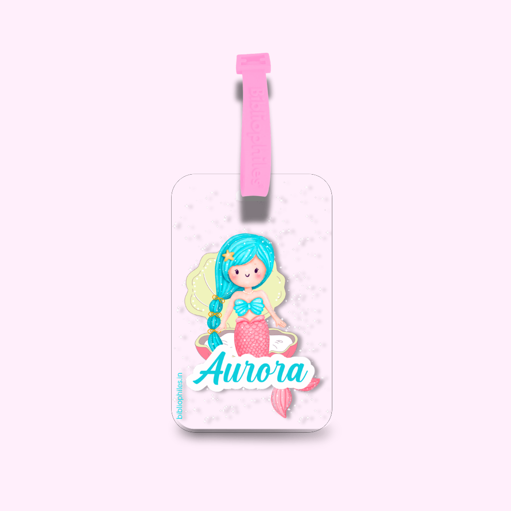 Luggage Tag - Pacific Mermaid (Transparent Tag) - Bibliophiles