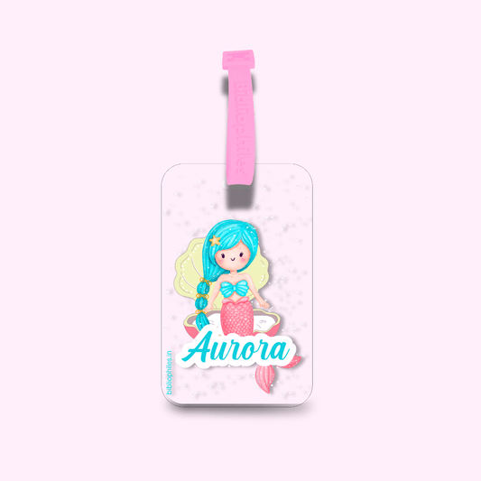 Luggage Tag - Pacific Mermaid (Transparent Tag) - Bibliophiles