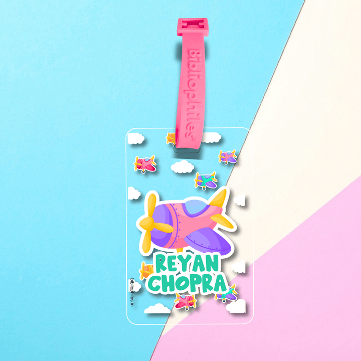 Luggage Tag - Planes (Transparent Tag) - Bibliophiles