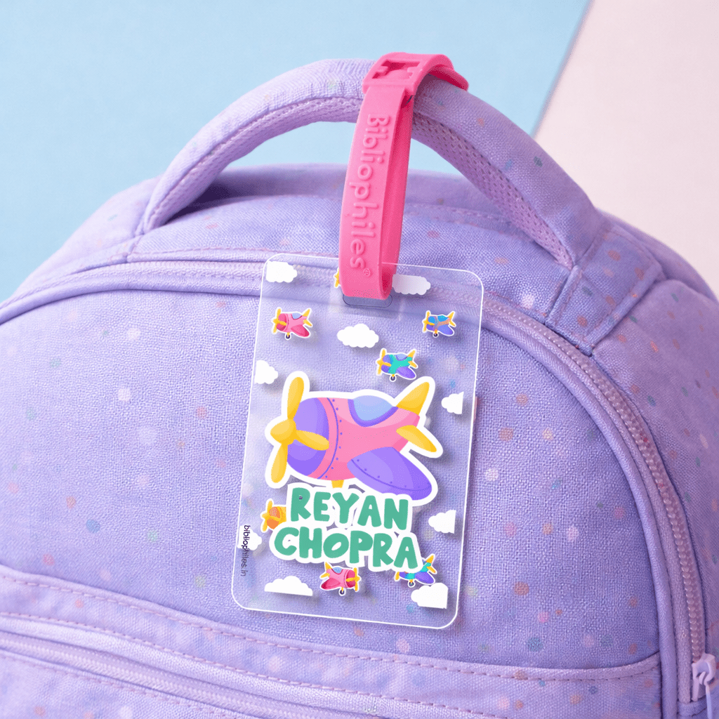 Luggage Tag - Planes (Transparent Tag) - Bibliophiles