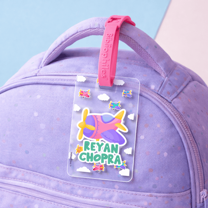 Luggage Tag - Planes (Transparent Tag) - Bibliophiles