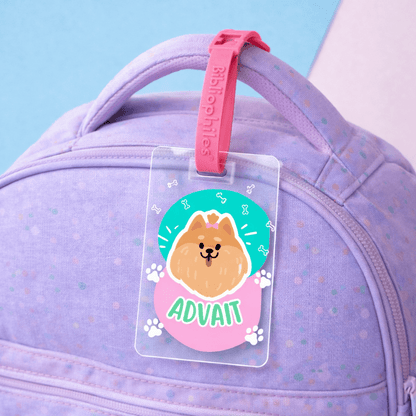 Luggage Tag - Puppies Paw (Transparent Tag) - Bibliophiles