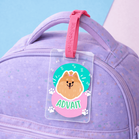 Luggage Tag - Puppies Paw (Transparent Tag) - Bibliophiles
